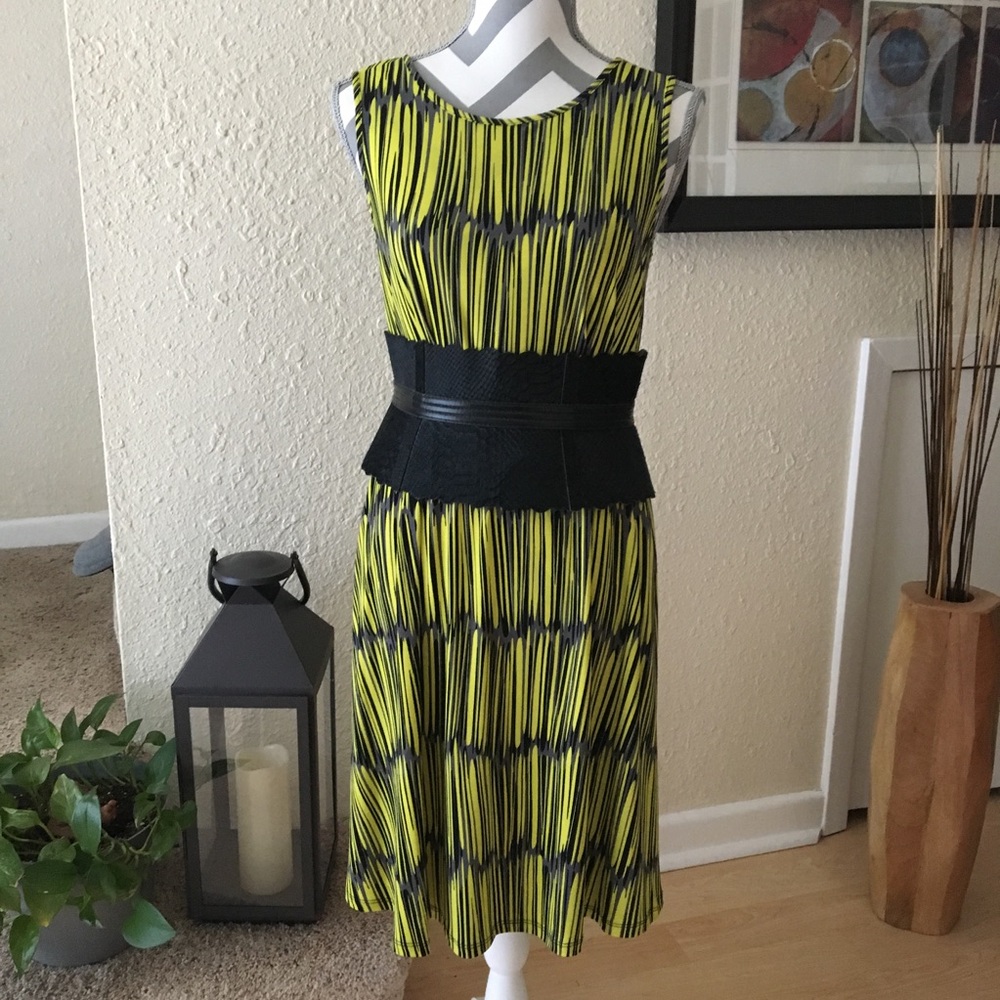 Jules & Leopold Dress lime midi